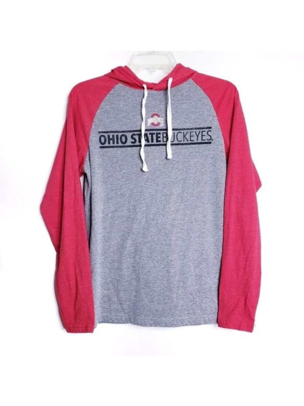 Ohio State Buckeyes Red & Grey Pullover Hoodie Long Sleeve Women's Size Small